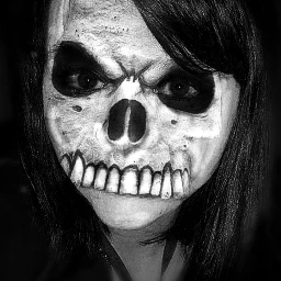 fteskull blackandwhite halloween scary skull
