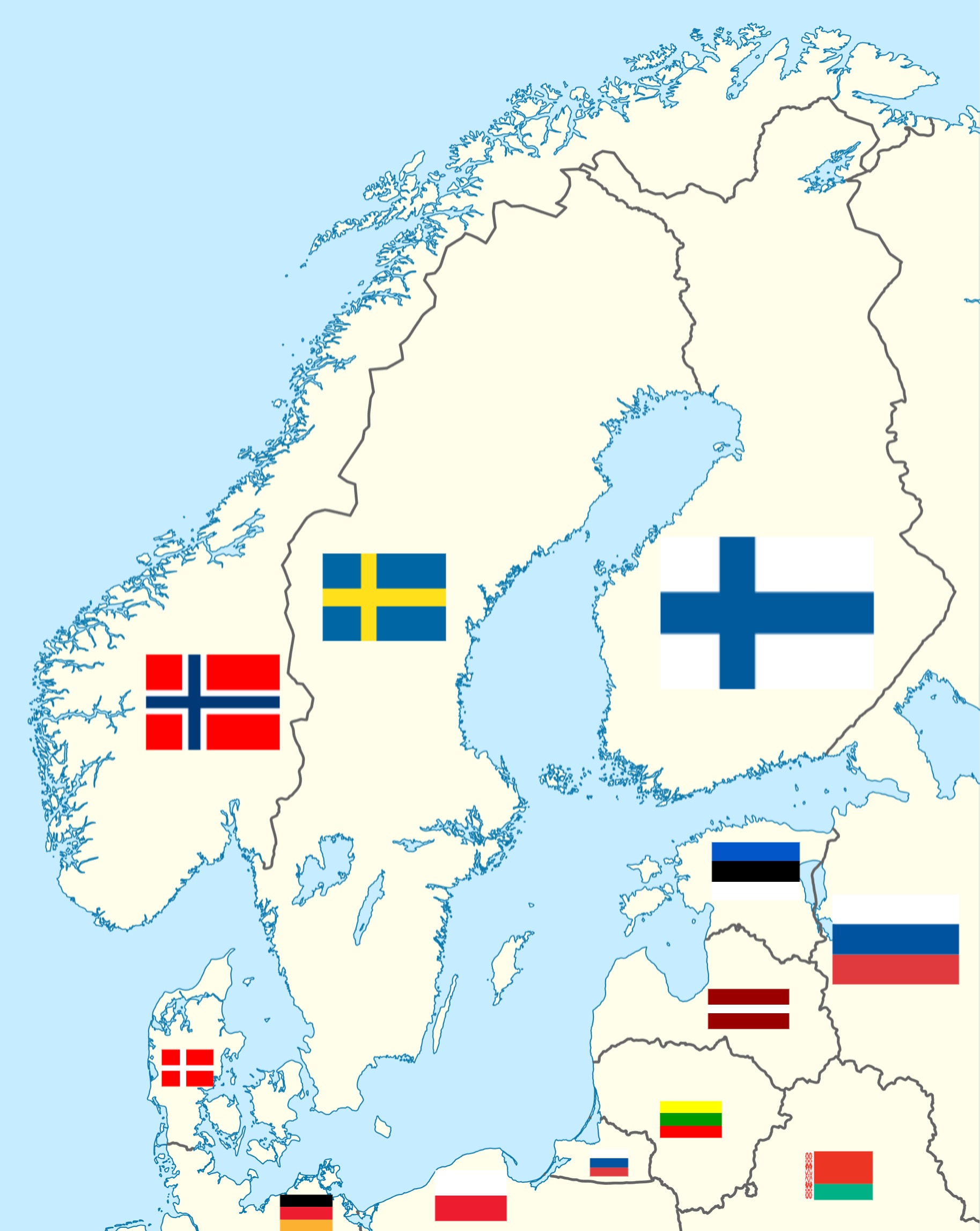 Scandinavian countries. Норвегия Швеция Финляндия на карте. Флаги Швеции Норвегии Финляндии Дании.