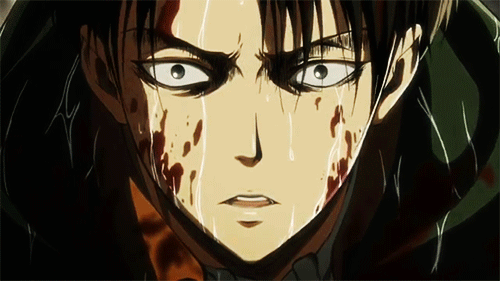gif anime sad levi rivaille snk GIF by Blue