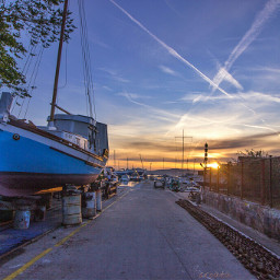 colorful emotions croatia boat sunset